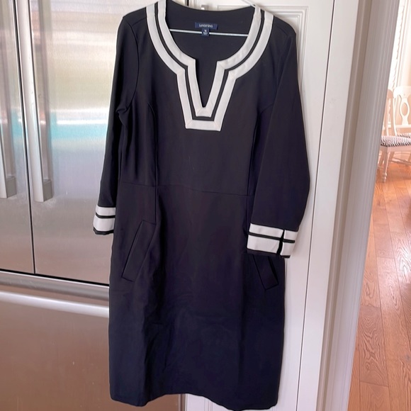 Land’s End black dress, size 14 - Picture 1 of 5